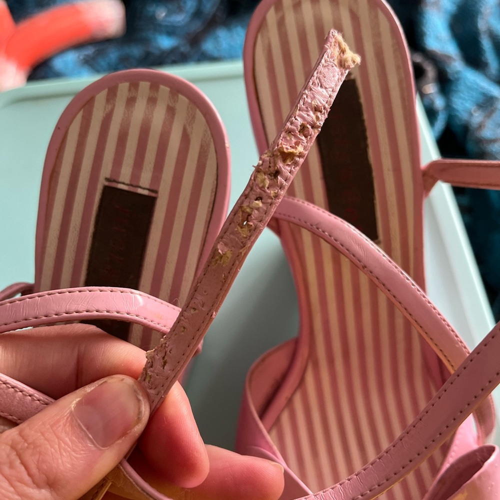 Pink Wedge Sandals - Picture 4 of 6